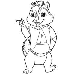 Disegno da colorare: Alvin e i Chipmunks (Film animati) #128462 - Pagine da Colorare Stampabili Gratuite