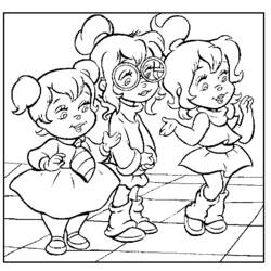 Disegno da colorare: Alvin e i Chipmunks (Film animati) #128465 - Pagine da Colorare Stampabili Gratuite