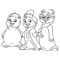 Disegno da colorare: Alvin e i Chipmunks (Film animati) #128480 - Pagine da Colorare Stampabili Gratuite