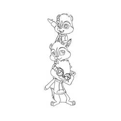 Disegno da colorare: Alvin e i Chipmunks (Film animati) #128483 - Pagine da Colorare Stampabili Gratuite