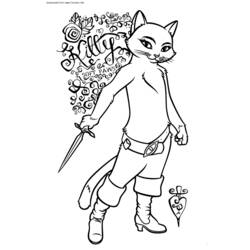 Disegno da colorare: Il gatto con gli stivali (Film animati) #170618 - Pagine da Colorare Stampabili Gratuite