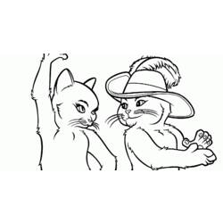 Disegno da colorare: Il gatto con gli stivali (Film animati) #170651 - Pagine da Colorare Stampabili Gratuite