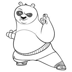 Disegne da colorare: kung fu panda - Pagine da Colorare Stampabili Gratuite