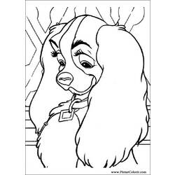 Disegno da colorare: La signora e il vagabondo (Film animati) #133456 - Pagine da Colorare Stampabili Gratuite