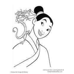 Disegno da colorare: Mulan (Film animati) #133640 - Pagine da Colorare Stampabili Gratuite