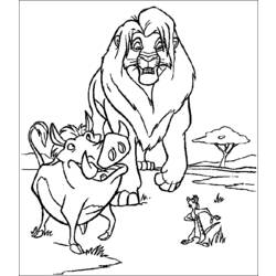 Disegno da colorare: Simba (Film animati) #170046 - Pagine da Colorare Stampabili Gratuite