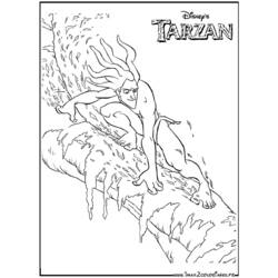 Disegno da colorare: Tarzan (Film animati) #131238 - Pagine da Colorare Stampabili Gratuite