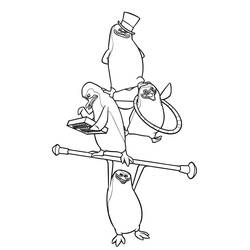 Disegni da colorare: I Pinguini di Madagascar - Pagine da Colorare Stampabili Gratuite