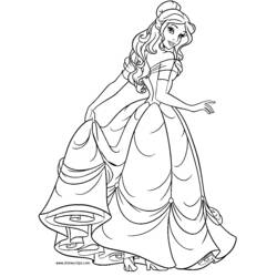 Disegni da colorare: La Bella e la Bestia - Pagine da Colorare Stampabili Gratuite