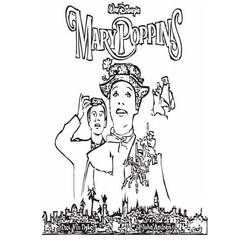 Disegni da colorare: Mary Poppins - Pagine da Colorare Stampabili Gratuite