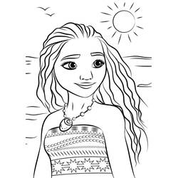 Disegni da colorare: Moana - Pagine da Colorare Stampabili Gratuite
