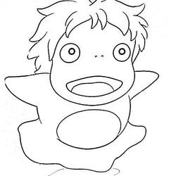 Disegni da colorare: Ponyo - Pagine da Colorare Stampabili Gratuite