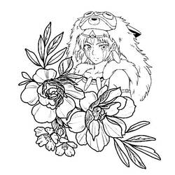 Disegni da colorare: Princess Mononoke - Pagine da Colorare Stampabili Gratuite