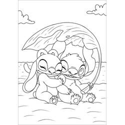 Disegni da colorare: Stitch e Angel - Pagine da Colorare Stampabili Gratuite