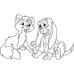 Disegni da colorare: The Fox e the Hound - Pagine da Colorare Stampabili Gratuite