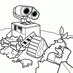 Disegni da colorare: WALL-E - Pagine da Colorare Stampabili Gratuite