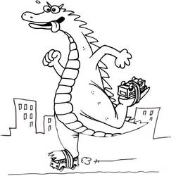 Disegni da colorare: Godzilla - Pagine da Colorare Stampabili Gratuite
