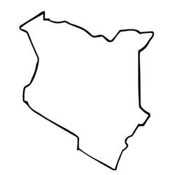 Disegni da colorare: Kenya - Pagine da Colorare Stampabili Gratuite