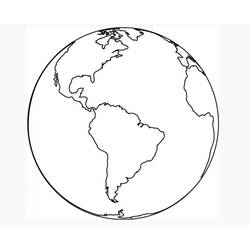Disegni da colorare: Mappa del Mondo - Pagine da Colorare Stampabili Gratuite