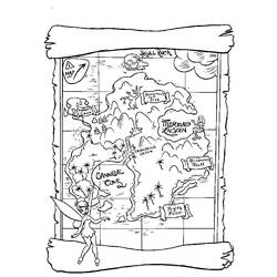 Disegni da colorare: Mappa del Tesoro - Pagine da Colorare Stampabili Gratuite