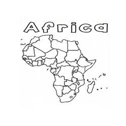 Disegni da colorare: Mappa dell'Africa - Pagine da Colorare Stampabili Gratuite