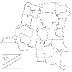 Disegni da colorare: Repubblica Democratica del Congo - Pagine da Colorare Stampabili Gratuite