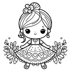 Disegni da colorare: Bambola - Pagine da Colorare Stampabili Gratuite