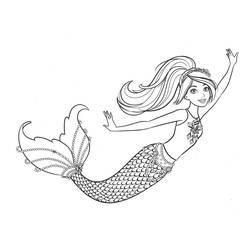 Disegni da colorare: Barbie Sirena - Pagine da Colorare Stampabili Gratuite