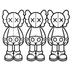 Disegni da colorare: KAWS - Pagine da Colorare Stampabili Gratuite