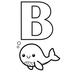 Disegni da colorare: Lettera B - Pagine da Colorare Stampabili Gratuite