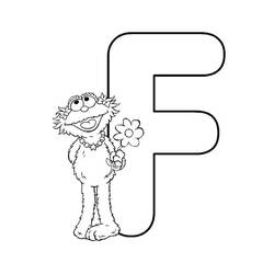 Disegni da colorare: Lettera F - Pagine da Colorare Stampabili Gratuite
