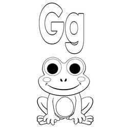 Disegni da colorare: Lettera G - Pagine da Colorare Stampabili Gratuite