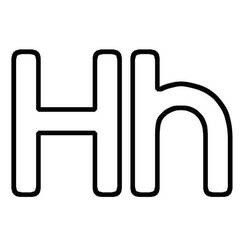 Disegni da colorare: Lettera H - Pagine da Colorare Stampabili Gratuite