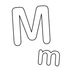 Disegni da colorare: Lettera M - Pagine da Colorare Stampabili Gratuite