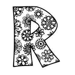 Disegni da colorare: Lettera R - Pagine da Colorare Stampabili Gratuite