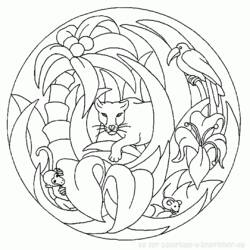 Disegno da colorare: Mandala animali (Mandala) #22689 - Pagine da Colorare Stampabili Gratuite