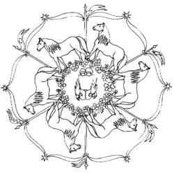 Disegno da colorare: Mandala animali (Mandala) #22713 - Pagine da Colorare Stampabili Gratuite