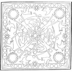 Disegno da colorare: Mandala animali (Mandala) #22749 - Pagine da Colorare Stampabili Gratuite