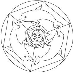 Disegno da colorare: Mandala animali (Mandala) #22777 - Pagine da Colorare Stampabili Gratuite