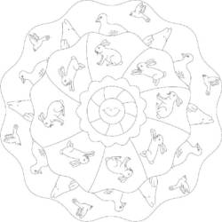 Disegno da colorare: Mandala animali (Mandala) #22832 - Pagine da Colorare Stampabili Gratuite