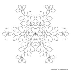 Disegno da colorare: Mandala con fiocchi di neve (Mandala) #117600 - Pagine da Colorare Stampabili Gratuite