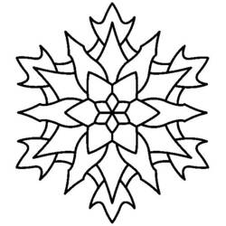 Disegno da colorare: Mandala con fiocchi di neve (Mandala) #117605 - Pagine da Colorare Stampabili Gratuite