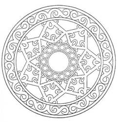 Disegno da colorare: Mandala con fiocchi di neve (Mandala) #117607 - Pagine da Colorare Stampabili Gratuite