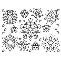 Disegno da colorare: Mandala con fiocchi di neve (Mandala) #117608 - Pagine da Colorare Stampabili Gratuite
