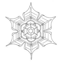 Disegno da colorare: Mandala con fiocchi di neve (Mandala) #117609 - Pagine da Colorare Stampabili Gratuite
