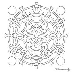 Disegno da colorare: Mandala con fiocchi di neve (Mandala) #117627 - Pagine da Colorare Stampabili Gratuite