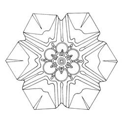 Disegno da colorare: Mandala con fiocchi di neve (Mandala) #117631 - Pagine da Colorare Stampabili Gratuite