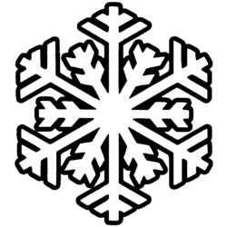 Disegne da colorare: Mandala con fiocchi di neve - Pagine da Colorare Stampabili Gratuite