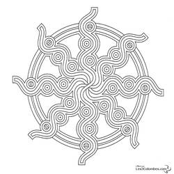 Disegno da colorare: Mandala con fiocchi di neve (Mandala) #117659 - Pagine da Colorare Stampabili Gratuite