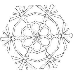 Disegno da colorare: Mandala con fiocchi di neve (Mandala) #117679 - Pagine da Colorare Stampabili Gratuite